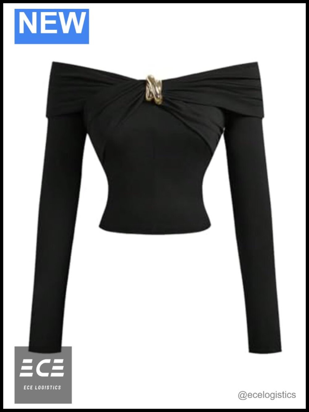 Off Shoulder Long Sleeve Ruched Slim Fit T-Shirt Going Out Top
